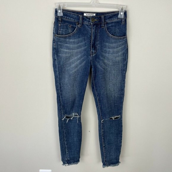One Teaspoon High Waist FreeBird II Stretch Fitted Leg Denim Jeans Size 26 - Picture 1 of 7